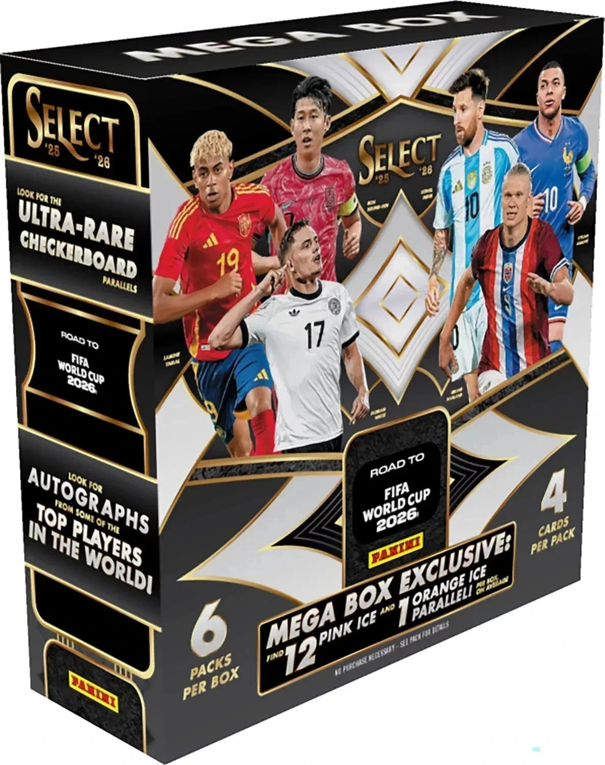 2025-26 Panini Select Road to World Cup Soccer Mega Box Factory Sealed