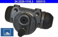 ATE 24.3220-1116.3 Radbremszylinder Zylinder Radbremse Hinterachse Hinten