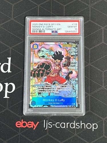 2025 One Piece OP11-118 Monkey D. Luffy Manga Alt Art PSA 10