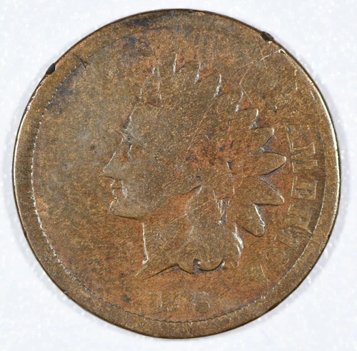 1872-P "Indian Head" Small-Cent Bronze Coin Var. 3, Almost Good