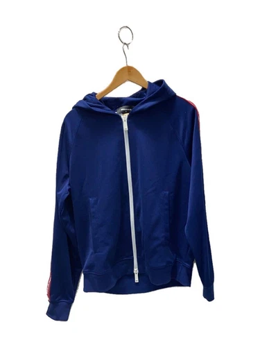 Felpa con cappuccio e zip DSQUARED2 M cotone tinta unita navy S74HG0103 S23686 usata