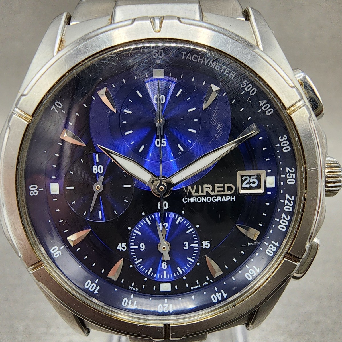 時計 Vhghhhgghhhghjjjjjhhjjhhhhjhhhhhhhhhhhhh Seiko Wired Chronograph Watch Men 40mm Blue Dial Silver Tone