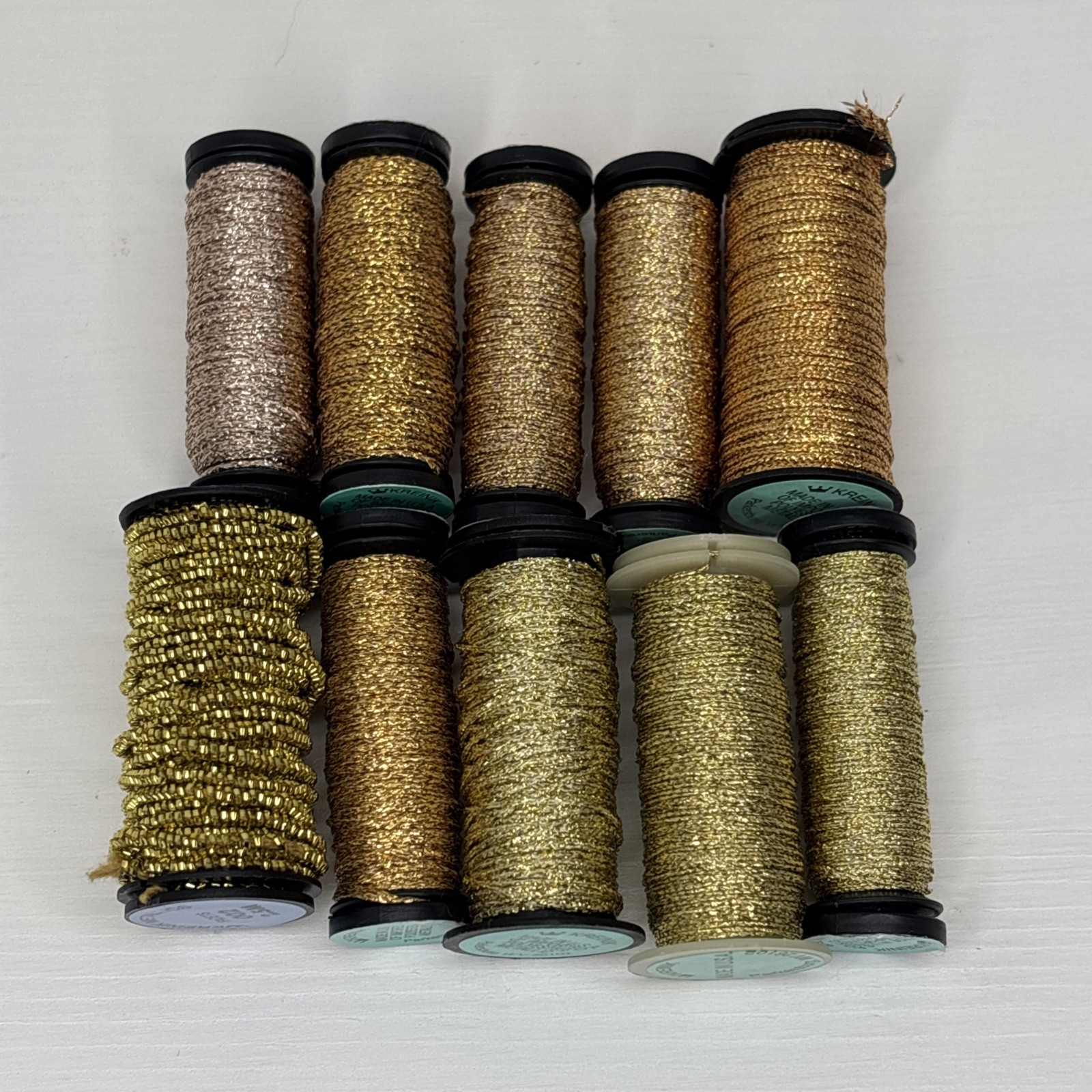 10x KREINIK Needlepoint/Embroidery/Tapestry Thread Metallic 