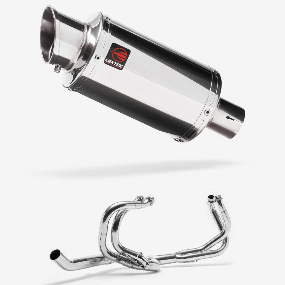 Lextek YP4 S/Steel Stubby Exhaust System 200mm for Honda VFR 800 (97-01)