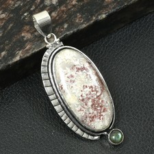 Crazy Lace Agate Labradorite Gemstone Handmade Pendant Jewelry 2.6