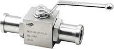 1-1/4"" 3000 PSI Split Flange Steel Ball Valve, New, Silvery