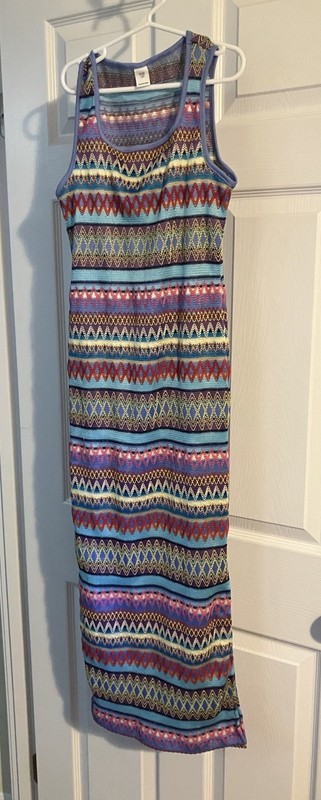 Girls Size 12/14 Crocheted Style Geometric Midi Dress
