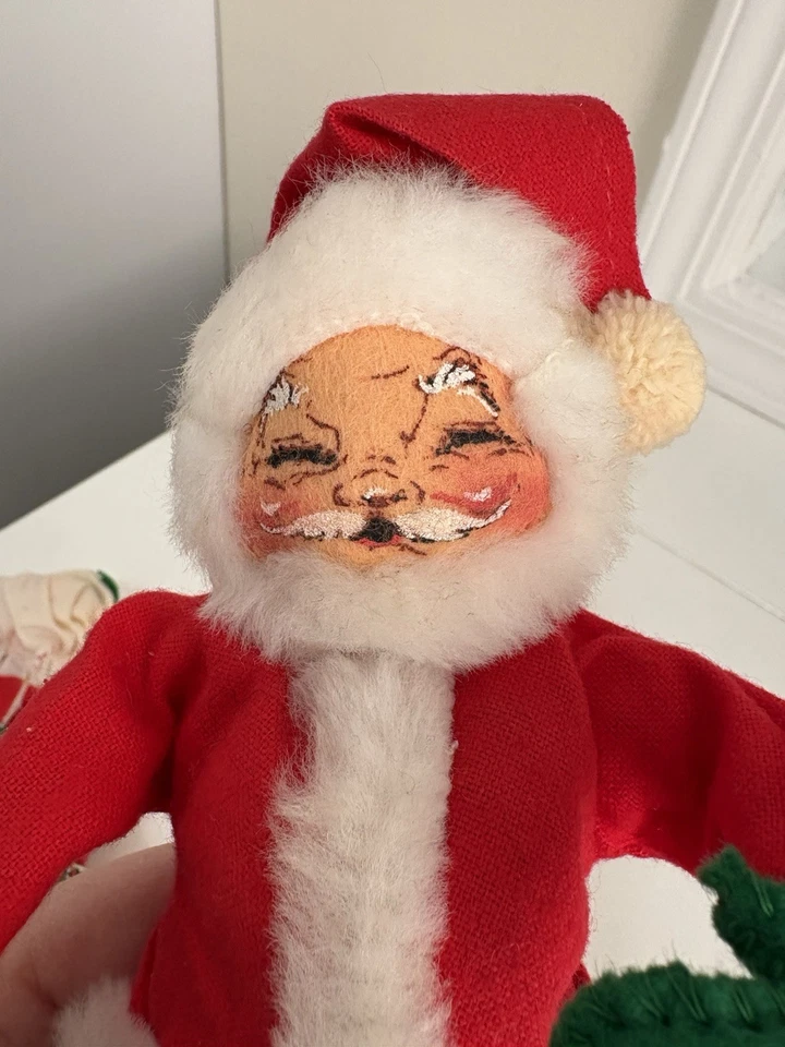 Muñecas Annalee Mobilitee, Mr. & Mrs. Santa Claus 1963 Hechas en EE. UU. Foto 3 de 4