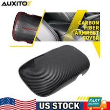 Carbon Fiber Pattern Center Armrest Cover Trim Decor For Ford Mustang 2015-2025