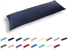 100% Cotton 300 Thread Count Envelope Style Body Pillow 20" X 72" Navy Blue