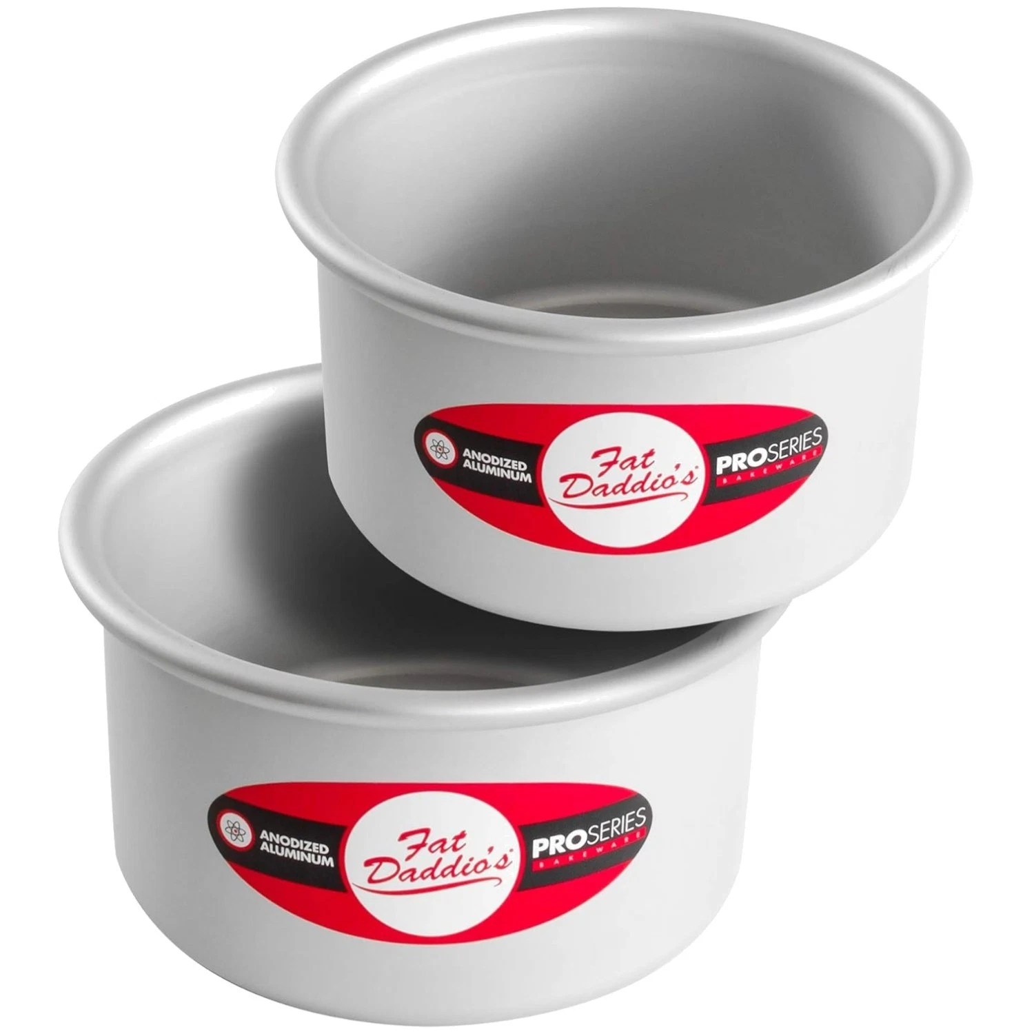 5x3 Inch Round Cake Pans, Anodized Aluminum, 2-Piece Bundle