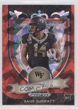 2021 Panini Prizm Draft Picks Crusade Red Ice Prizm Sage Surratt #177 0a3