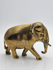Vintage heavy small elephant brass figurine (245g)