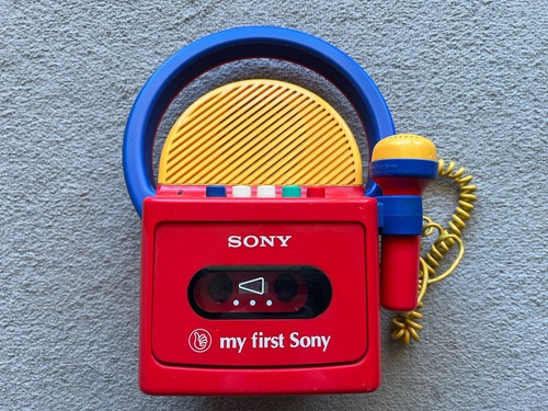 My First Sony Cassette Recorder Microphone TCM-4300 Vintage - Tested and Working