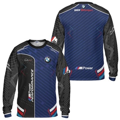 Custom Name Men's B.M.W M Power Performance Racing Long Sleeve Shirt Size S-5XL