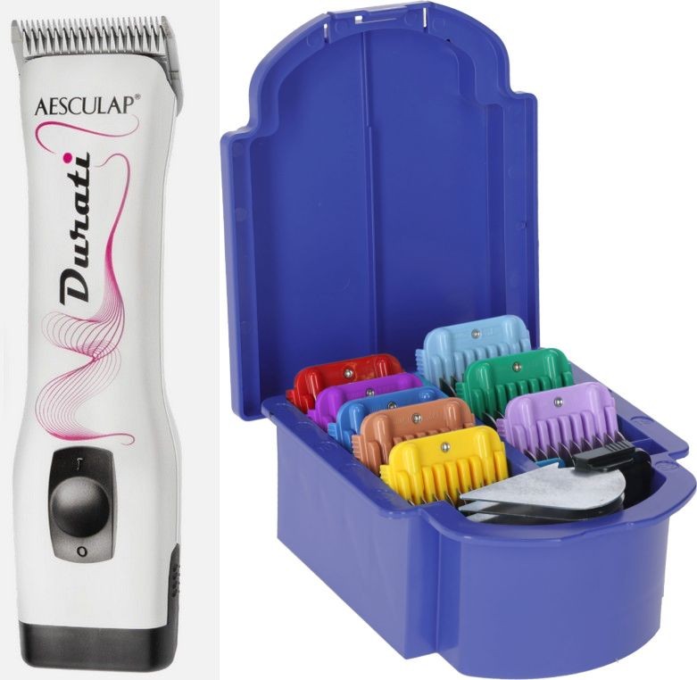 Aesculap Durati ProWhite Lithium-Ion Clipper Stainless Steel Combs 3 - 32 Mm