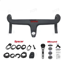 Road Internal Cable Integrated Carbon Handlebar with Spacers 28.6mm 360-420mmmm