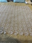 Vintage Hand Crocheted Table Cloth 51” X 59” Rectangle