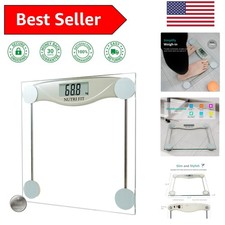 Precision Digital Bathroom Scale, 330 lb Capacity - High Accuracy LCD Display