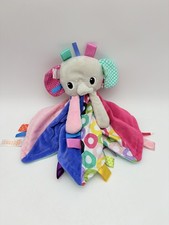 Bright Starts Elephant Lovey Security Blanket Sensory Tabs Baby