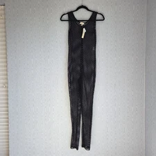 NWT Urban Rose Womens M Fishnet Body Stocking Leotard Bodysuit Nightwear Black