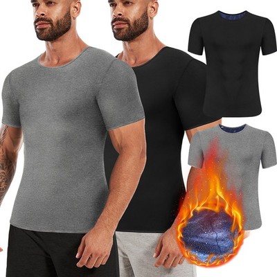 Sauna Shirt for Men Heat Trapping T-shirt Swaet Suit Sports Body Shaper Top Gym