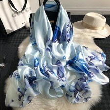 Luxury Women Scarf Floral Shawl Wrap Hijab Beach Stole Headband Bandana Scarves
