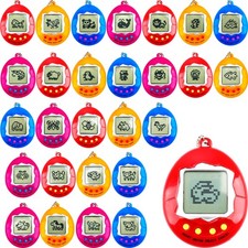 28 Pcs Virtual Pet Keychains Electronic Digital Pets Keychain Retro Handheld ...