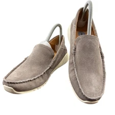 OluKai Ka'a Loafer Shoes Mens 7 Taupe Suede Slip On Casual Comfort