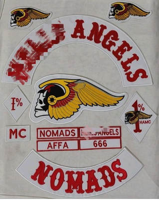 #ad H.A Nomad Multicolor Patch Motorcycle Vest Back Iron On Large $59.99