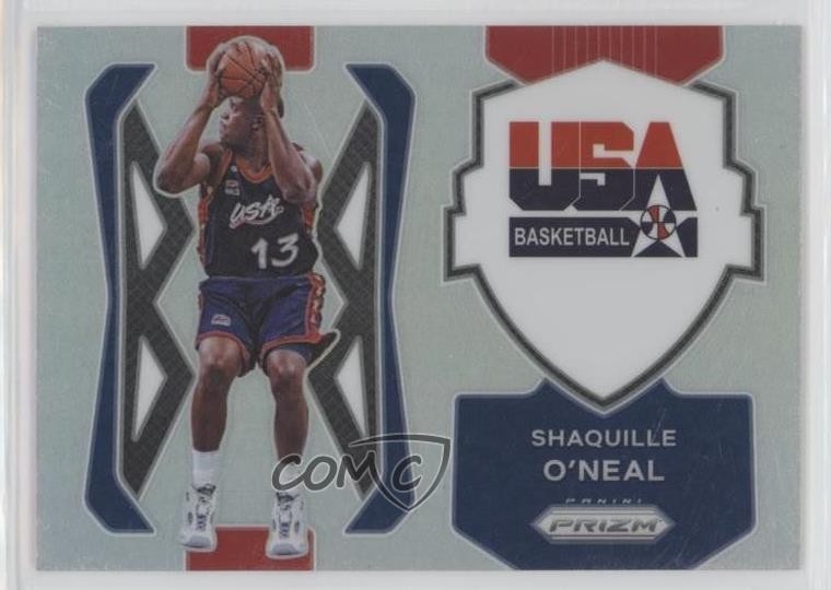 2021-22 Panini Prizm USA Basketball Silver Prizm Shaquille O'Neal #10 HOF 1c35