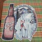 metal sign antique Vintage 3d  Coors beer Rocky Mountain Ice Climb Mile High