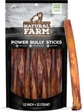 Power Bully Sticks Dog Chews 12 , 12-Pack , 2-In-1 Power Chews: Premium Beef Ch