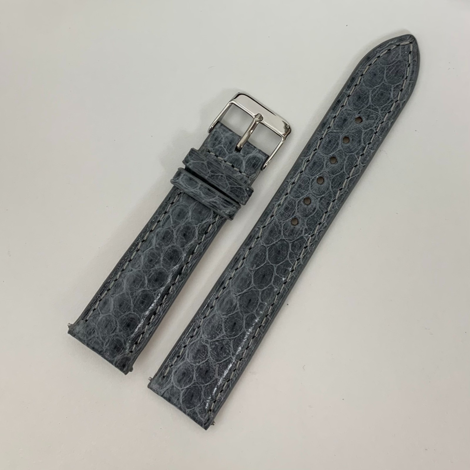 Gray Sea Snake Leather Watch Strap for Men Real Snake Watch Band 18mm 20mm 22mm