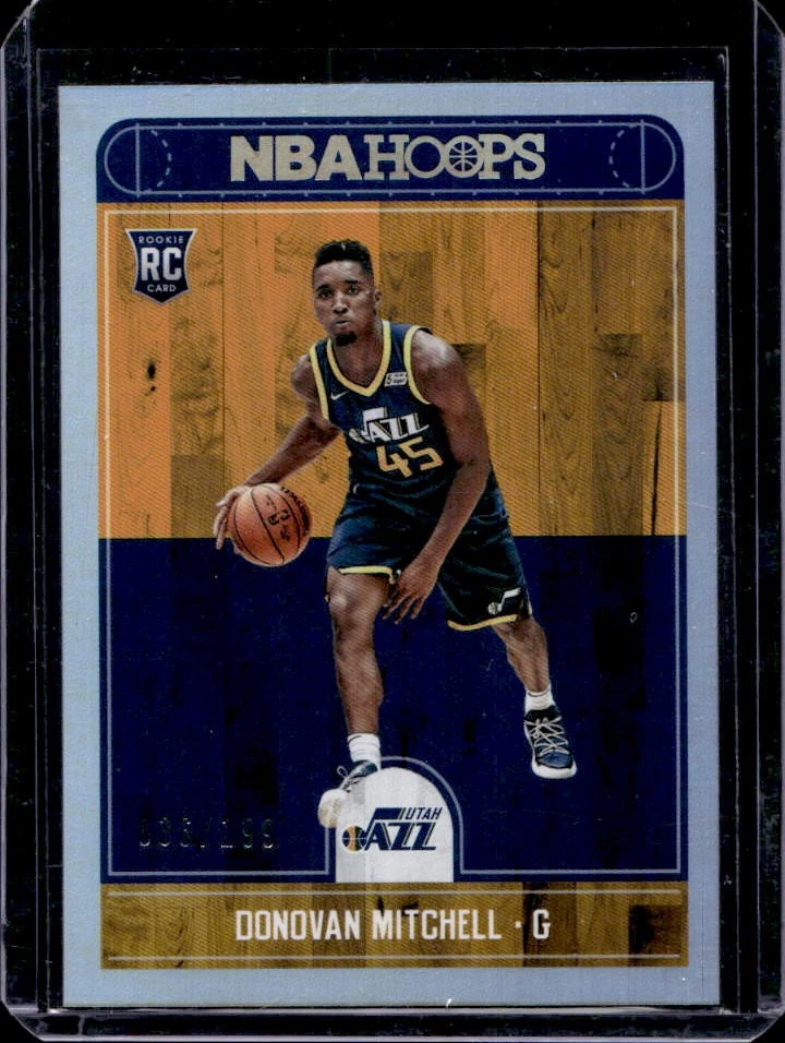 2017-18 Hoops Donovan Mitchell RC Silver Rookie #36/199 Jazz