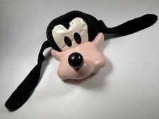 Vintage Disney Goofy Hat Cap Snap Back Black Pink Character Fashions Mens 80s