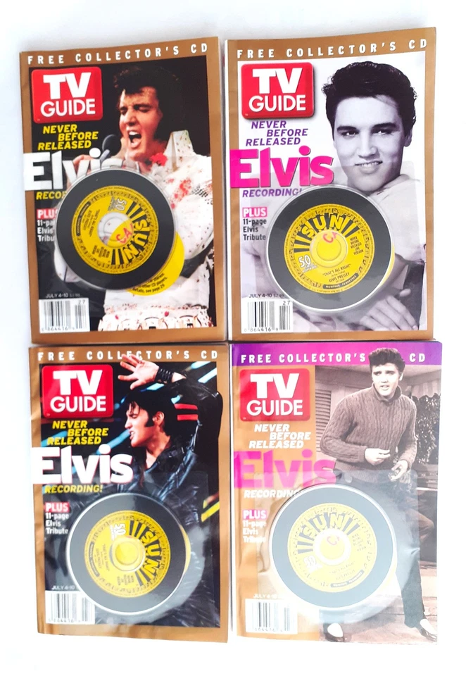 SET COMPLET MAGAZINES ELVIS PRESLEY TV GUIDE - USA AOUT 2004 - AVEC MINI CD !! - Photo 1/1