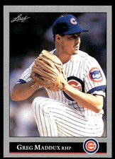 Greg Maddux 1992 Leaf #294 Chicago Cubs FREE SHIPPING AutographDen