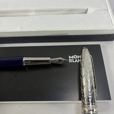 New MONTBLANC Meisterstück Classique Platinum Fountain Pen - Medium Nib 106522