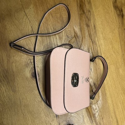 Vera Pelle Italienische Handtasche, Beutel, Tasche, Leder, Rosa