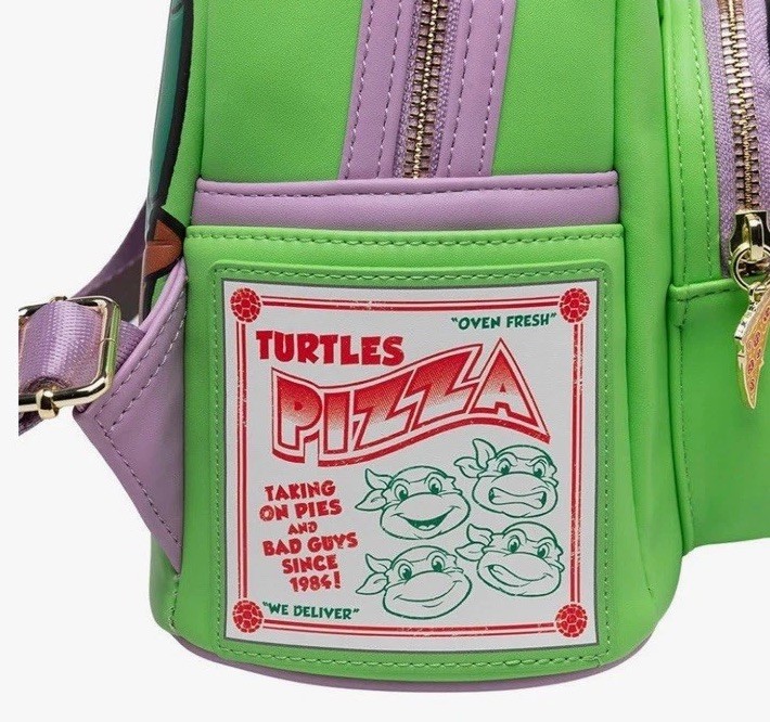Loungefly Donatello Ninja Turtle Cosplay Mini Backpack Pizza Crime Fighter NWT Loungefly Donatello Ninja Turtle Cosplay Mini Backpack Pizza  main image 2