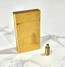 ST DuPont Lighter Vintage Gold Plated Ligne D