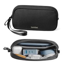 Electronics Organizer Travel Case, Water Resistant Travel Bag Small Black