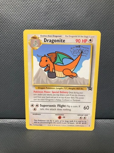 DRAGONITE BLACK STAR PROMO #5 [LP] VINTAGE POKEMON CARD