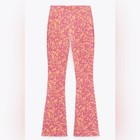 ZARA Women's Pink Orange Boho Pull On Flare Pants Jacquard Knit S NWOT 🌸 — photo 3
