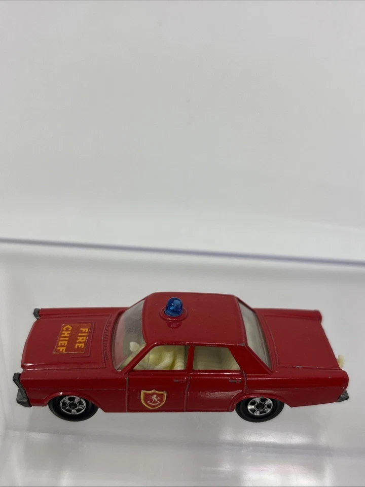 Matchbox Serie Nº 59 Por Lesney Vintage Rojo Ford Galaxie Fire Chief Car Años 60 Foto 2 de 4