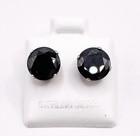 Sterling Silver Round Black Tourmaline 1ct each Stud Earrings  — photo 8