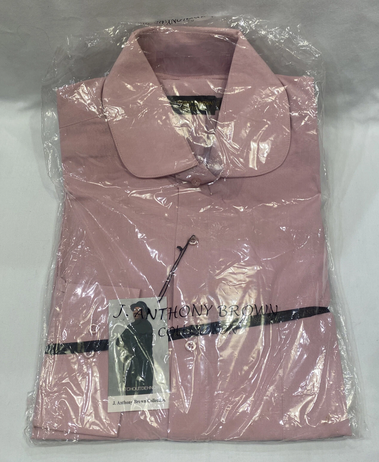 J. Anthony Brown Salmon Long Sleeve Linen Button Up Shirt 18.5 38-39 Sealed