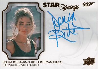 James Bond Villains & Henchman, Denise Richards (Dr. Jones) Autogrammkarte SS-DR