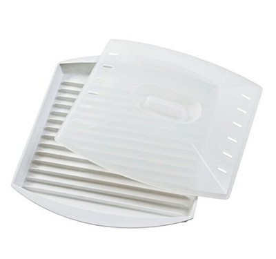  Prep Solutions Microwavable Bacon Grill, 1 Piece 10'' x 13.4'' x 1.8'' White